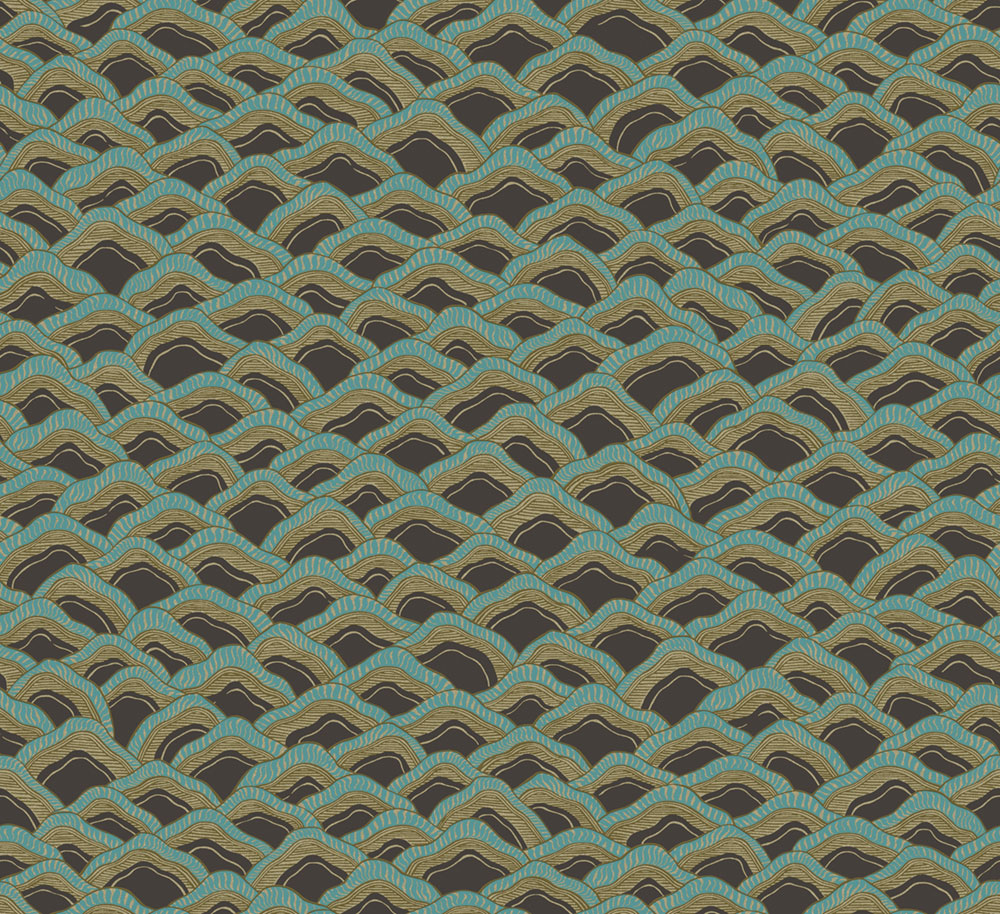 Vliestapete, schwarz-grün, Landschaft, RHA303, Rhapsody, Masureel