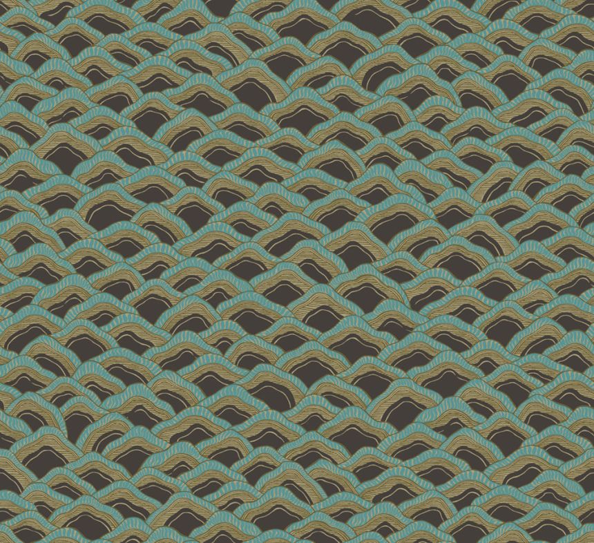 Vliestapete, schwarz-grün, Landschaft, RHA303, Rhapsody, Masureel