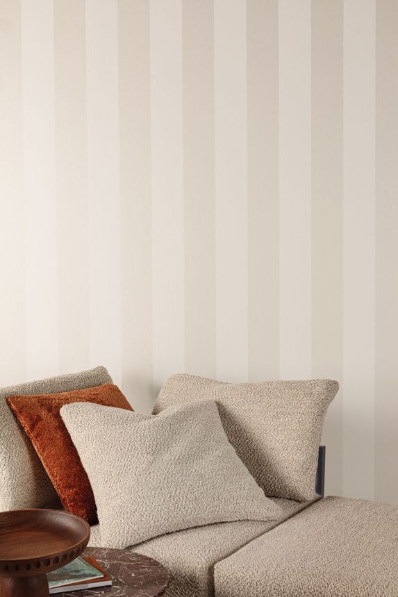 Vliestapete, grau-weiß, Streifen, RHA404, Rhapsody, Masureel