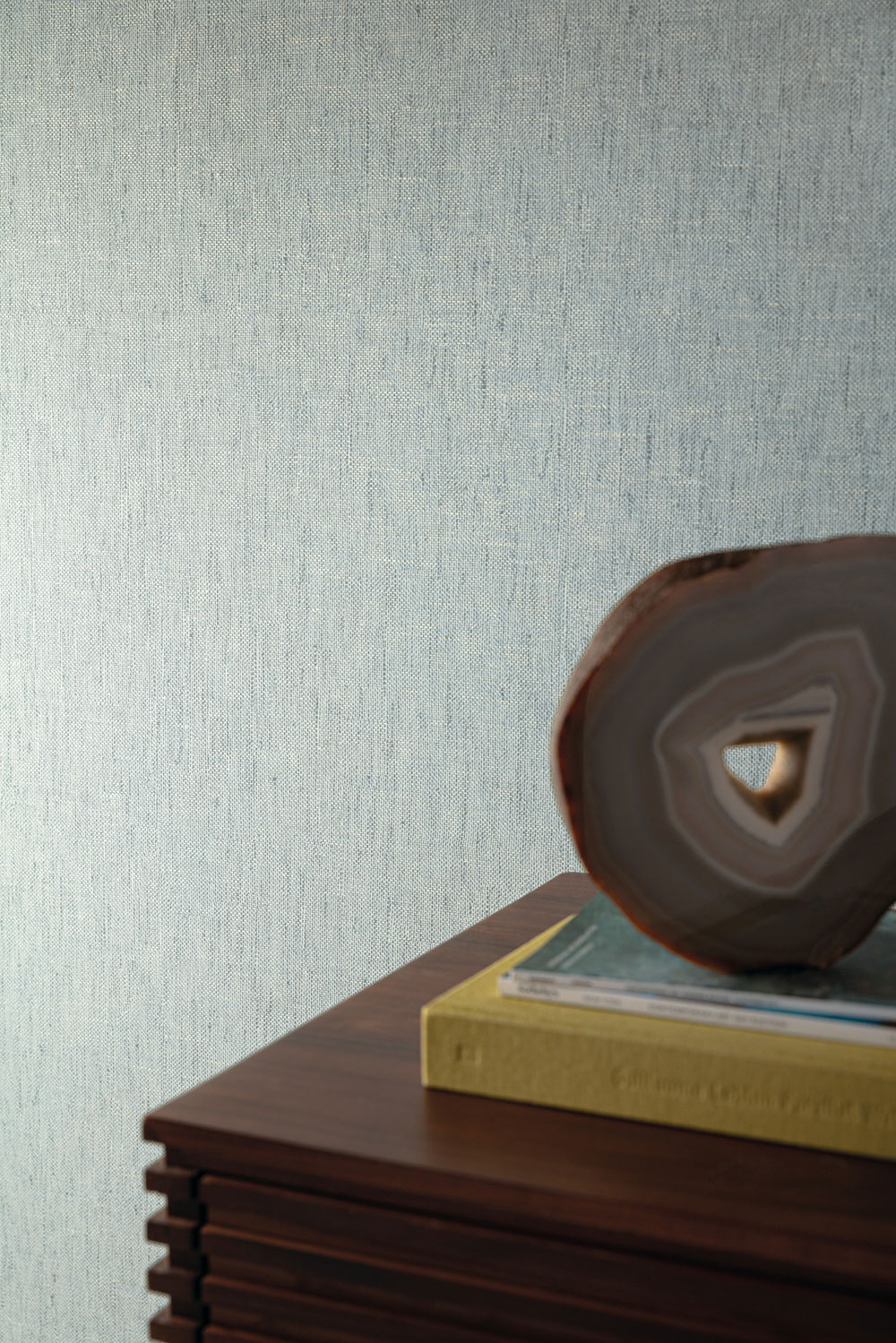 Tapete, grau-blau, Stoffoptik, RHA501, Amazone, Rhapsody, The Colour Book II, Masureel