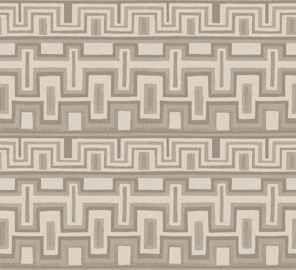 Geometrische Vliestapete, beige, Ethno, AMA001, Amani, Masureel