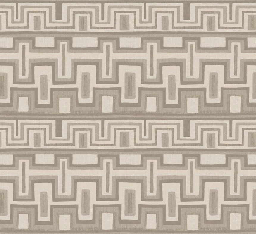 Geometrische Vliestapete, beige, Ethno, AMA001, Amani, Masureel