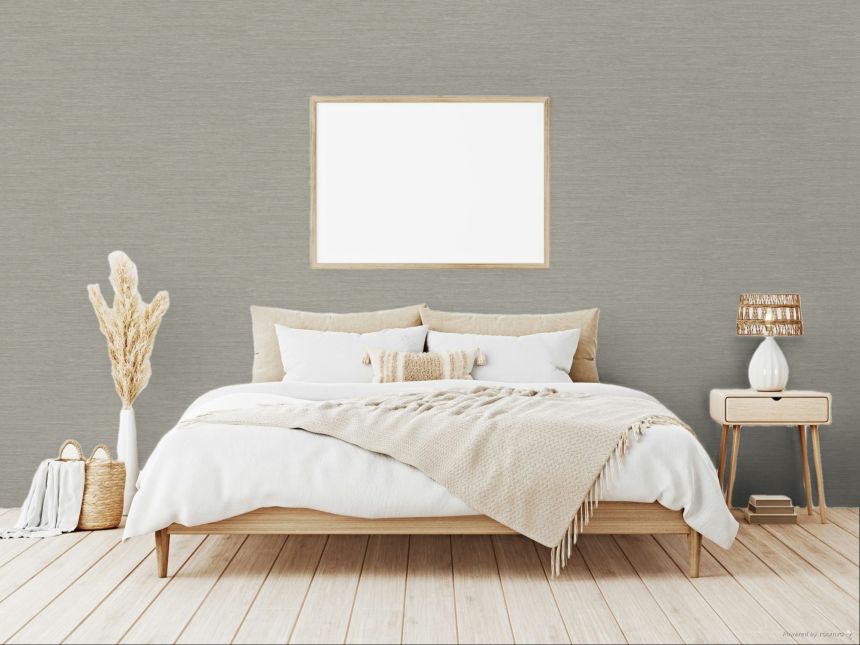 Vliestapete, grau, Stoffimitat, AMA306, Amani, Masureel