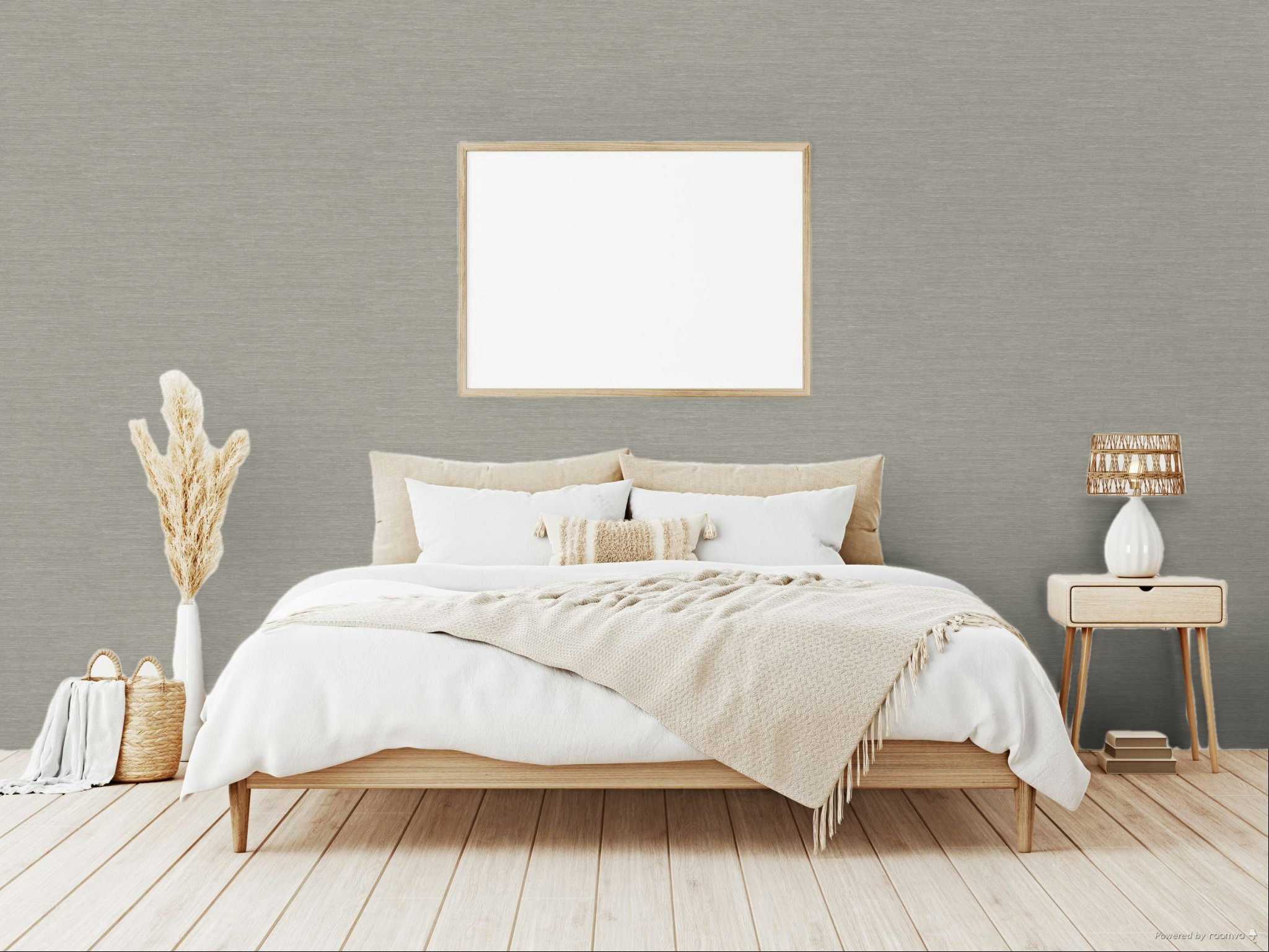 Vliestapete, grau, Stoffimitat, AMA306, Amani, Masureel