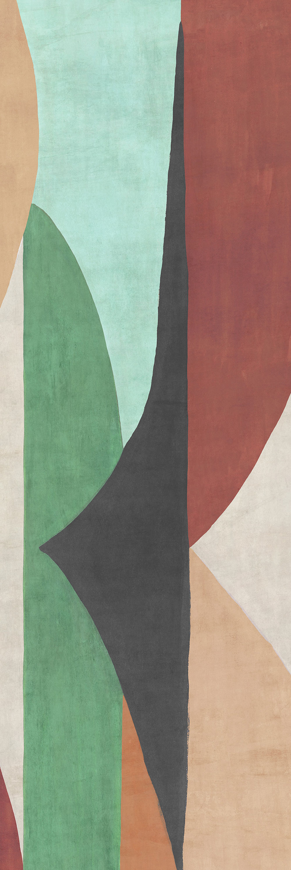 Geometrische Vlies-Fototapete, grün-braun, DGAMA3022-300, Amani, Masureel