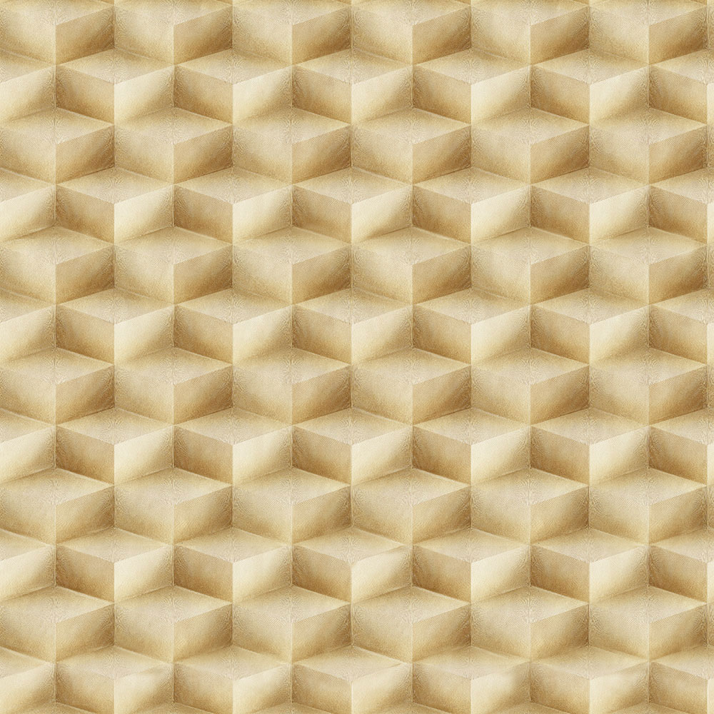 3D geometrische Vliestapete,  gold-beige, 20016, New Tekko, Emiliana Parati