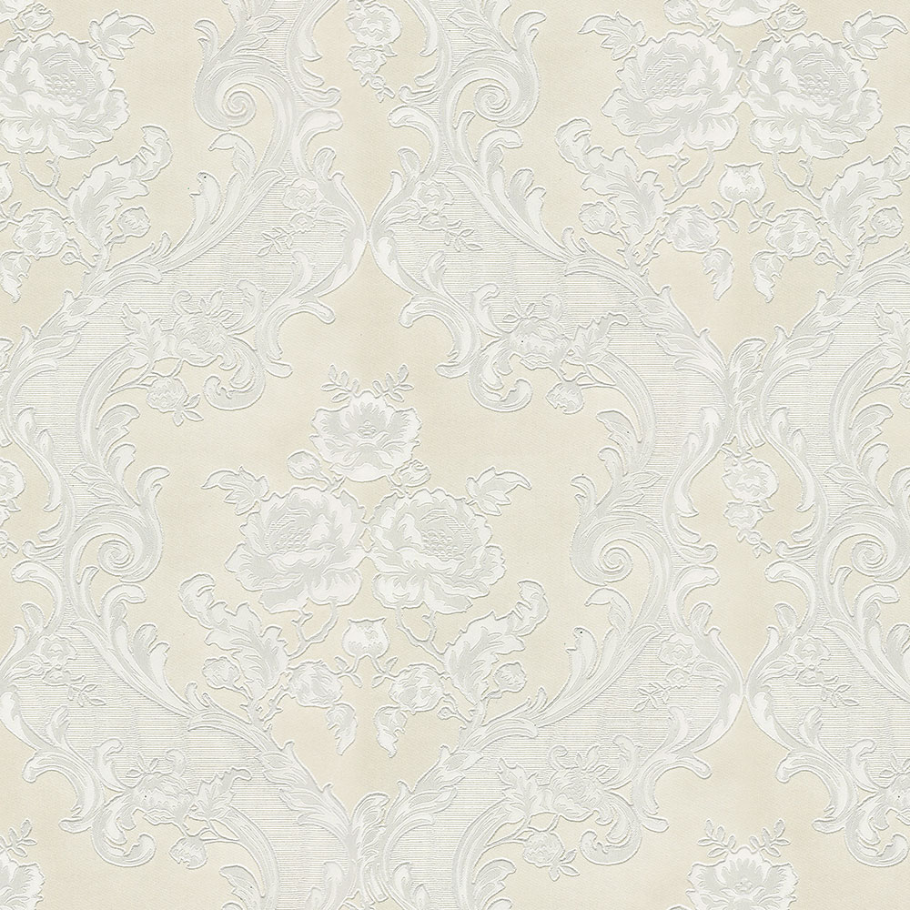 Vliestapete, weiß-creme, Barockmuster, 20027, New Tekko, Emiliana Parati