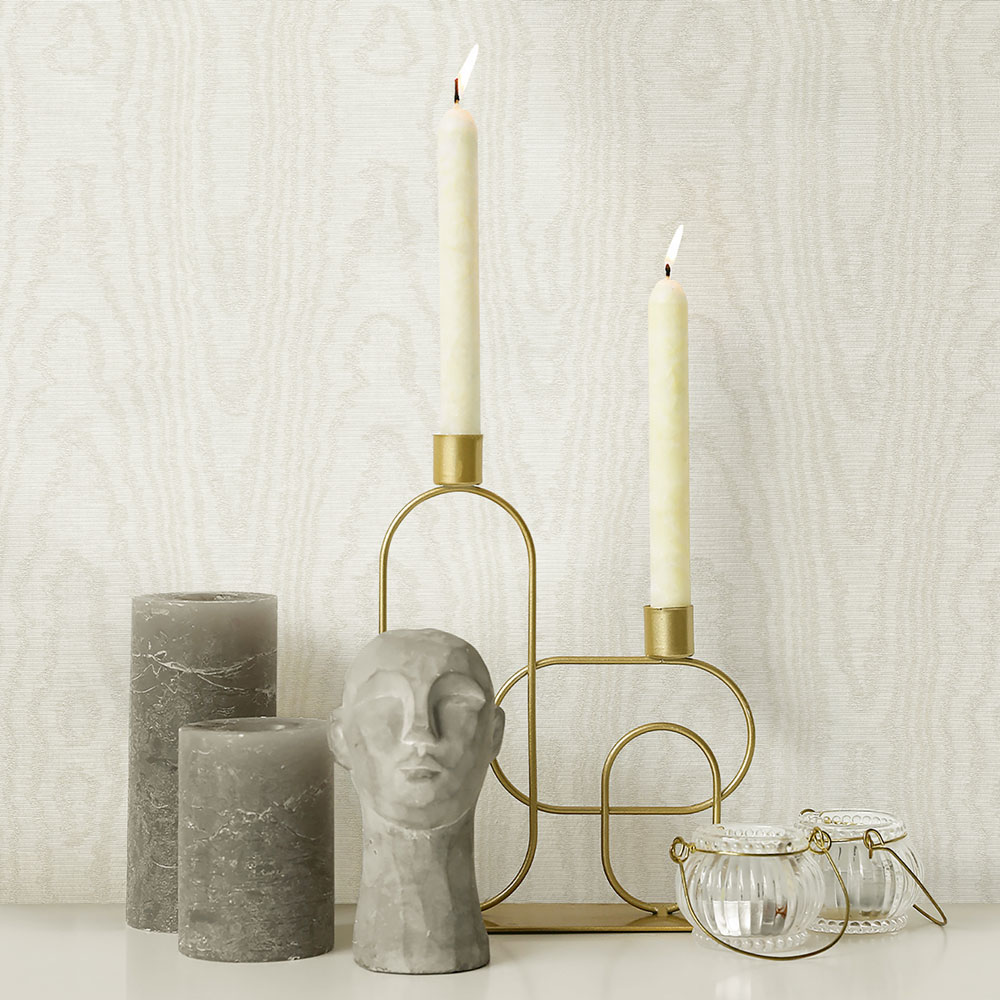 Vliestapete, creme-beige, Moiré-Effekt, 20036, New Tekko, Emiliana Parati