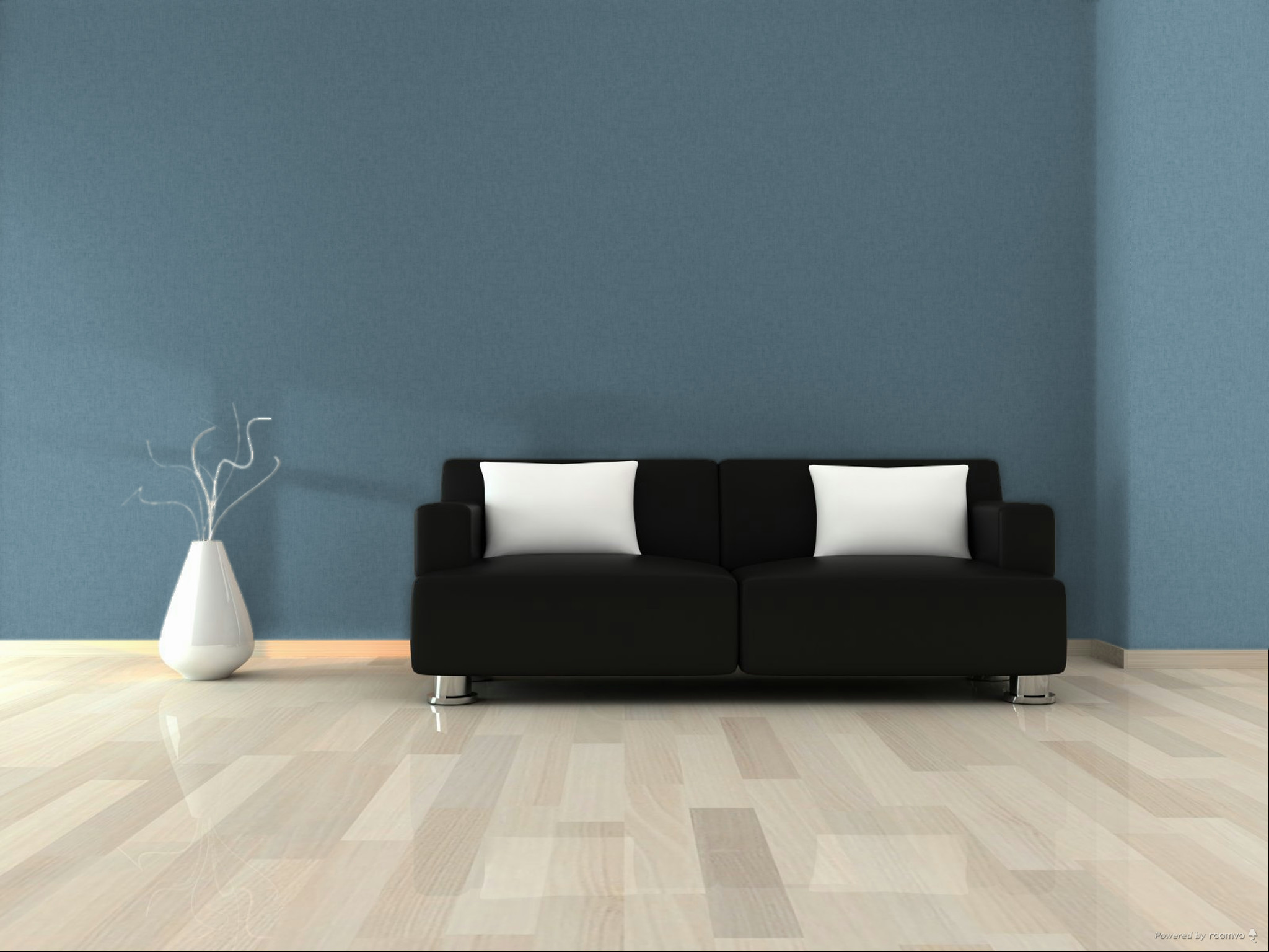 Vliestapete, blau, Stoffimitat, FW1030, Feature Walls, Decoprint