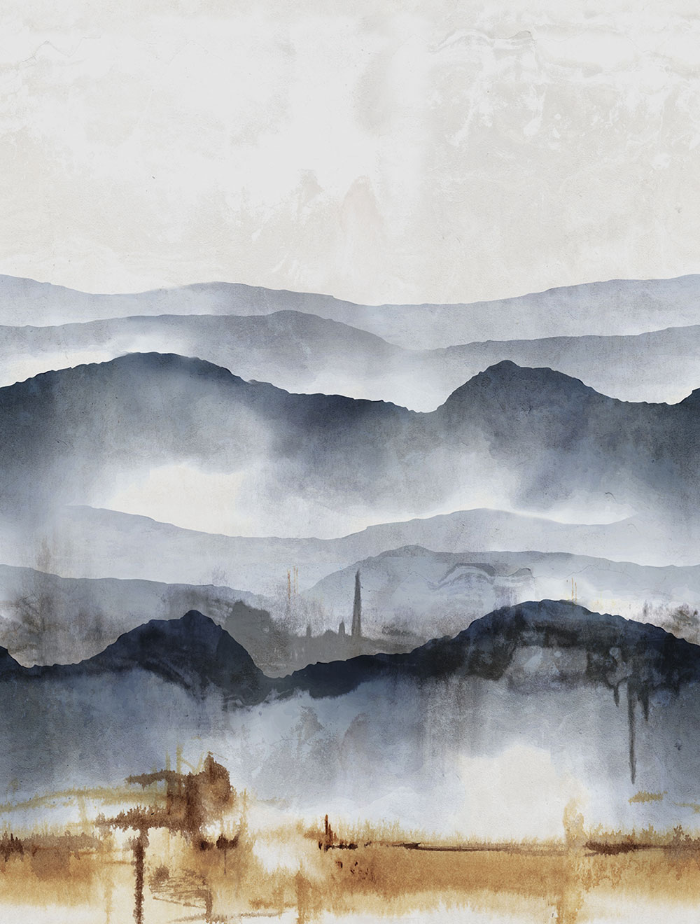 Vlies-Fototapete, grau-blau, Horizont, FW4001-1, Feature Walls, Decoprint