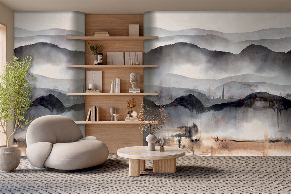 Vlies-Fototapete, grau-schwarz, Horizont, FW4001-2, Feature Walls, Decoprint