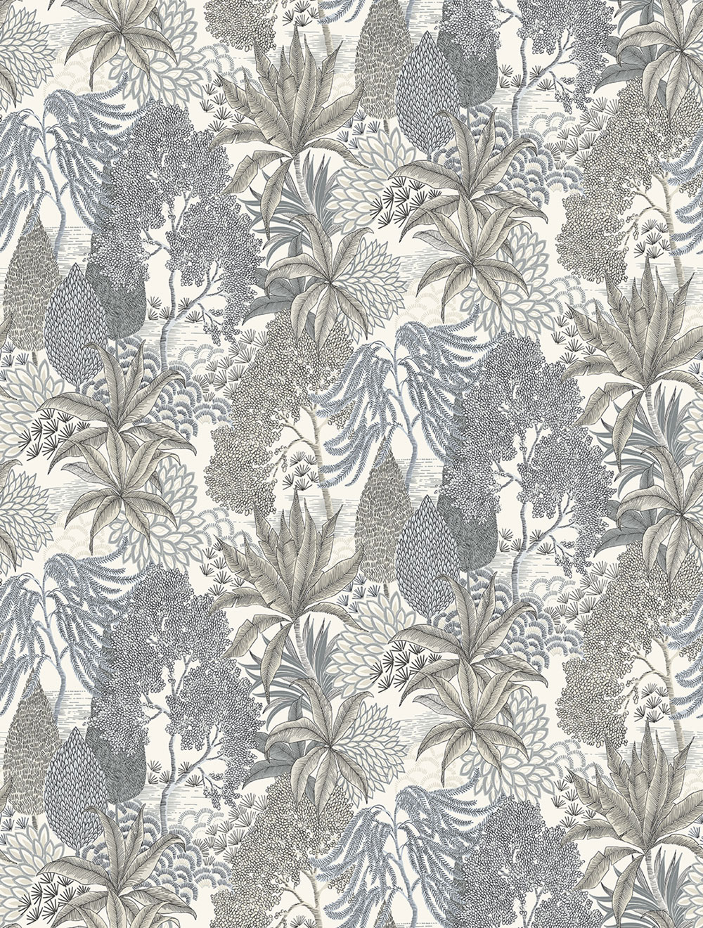 Vlies-Fototapete, grau, Blätter, FW4003-2, Feature Walls, Decoprint