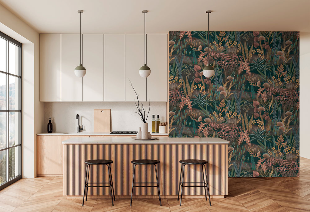 Vlies-Fototapete, braun, Blätter, FW4005-2, Feature Walls, Decoprint