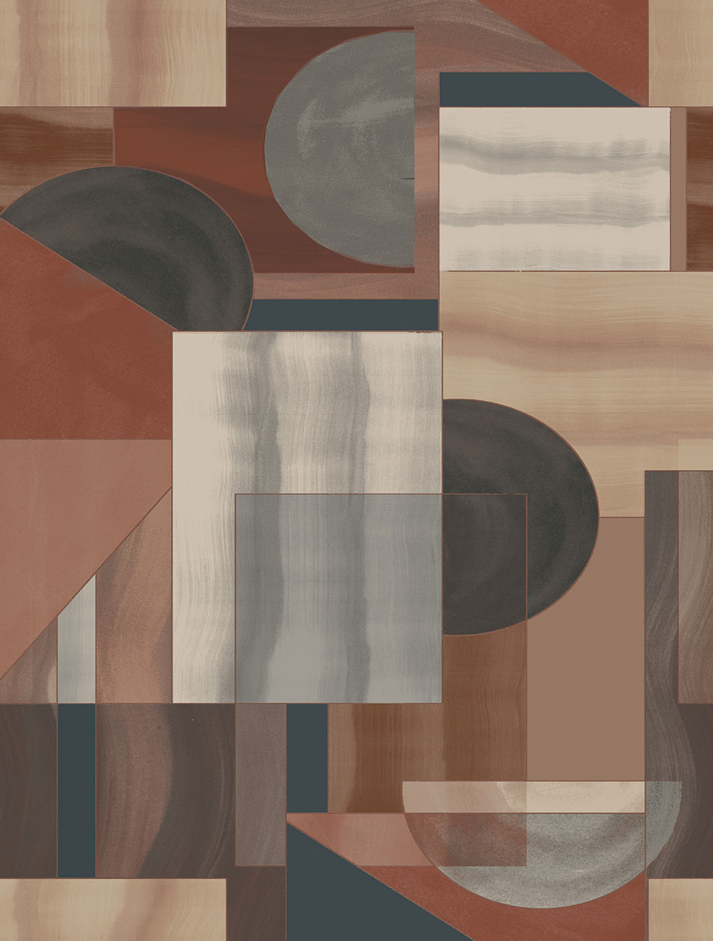 Geometrische Vlies-Fototapete, braun, FW4009-2, Feature Walls, Decoprint