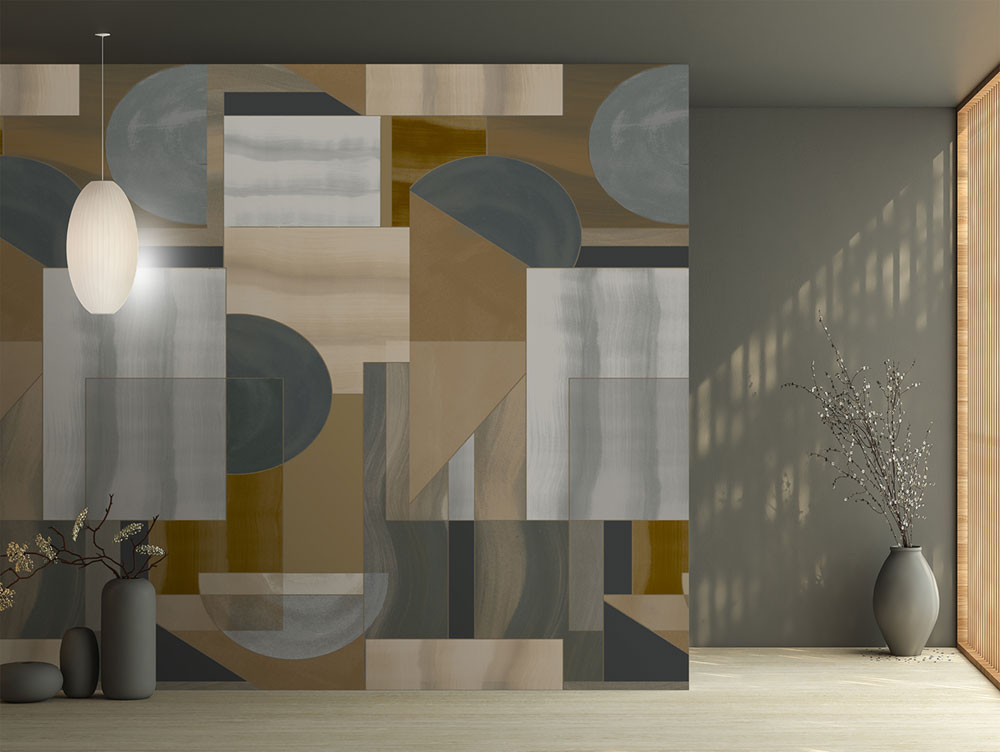 Geometrische Vlies-Fototapete, braun, FW4009-4, Feature Walls, Decoprint