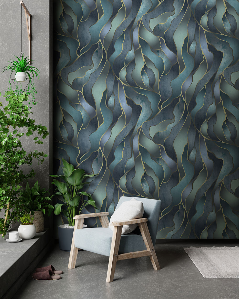 Grafische Vlies-Fototapete, blau, FW4010-2, Feature Walls, Decoprint