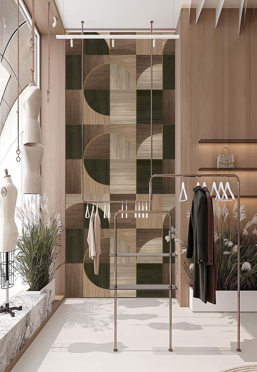 Grafische Bildtapete in Braun, FW4012-1, Feature Walls, Decoprint