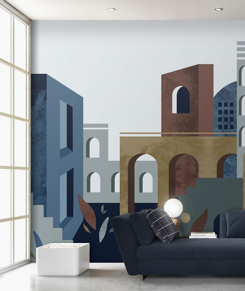 Grafische Vlies-Fototapete, blau, FW4014-5, Feature Walls, Decoprint