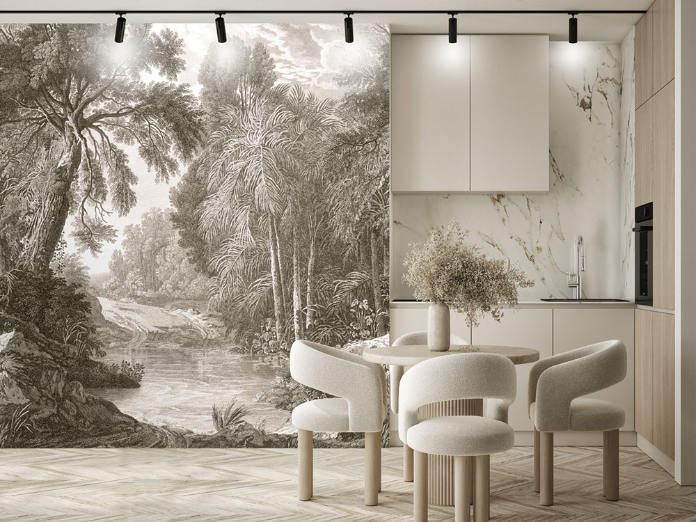 Vlies-Fototapete, braun-grau, Wald, Bäume, FW4019-2, Feature Walls, Decoprint