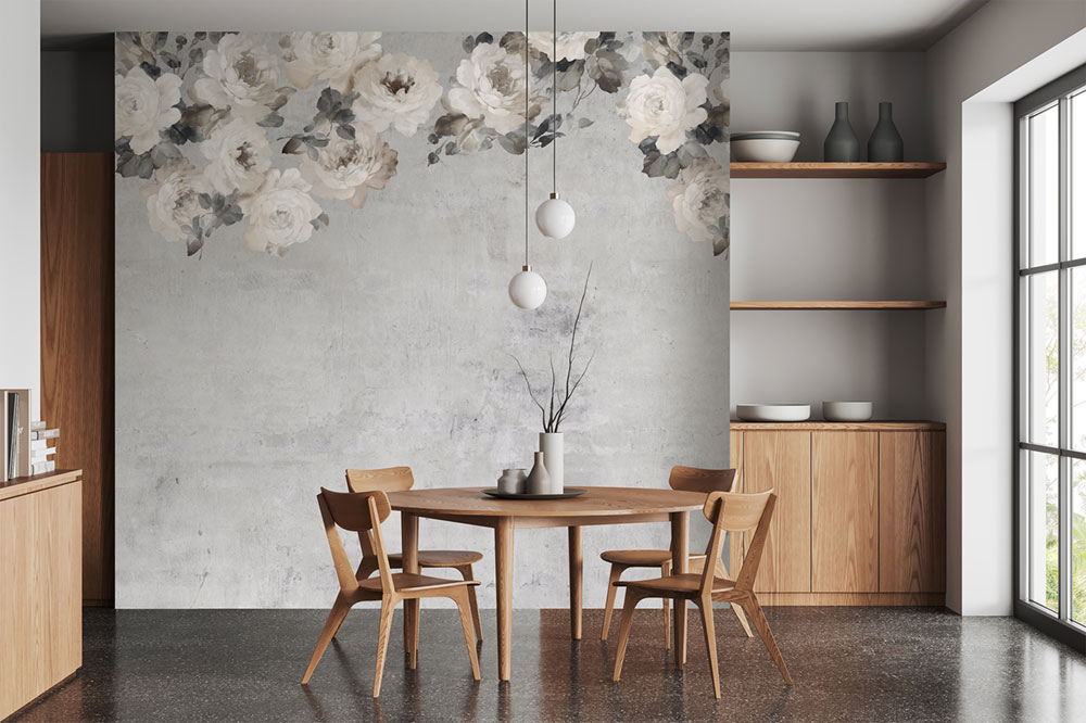 Vlies-Fototapete, grau, Blumen, FW4023-3, Feature Walls, Decoprint