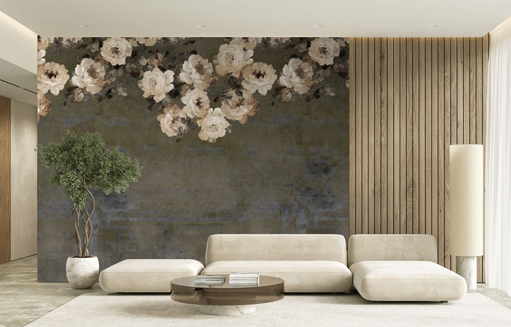 Vlies-Fototapete, braun, Blumen, FW4023-5, Feature Walls, Decoprint