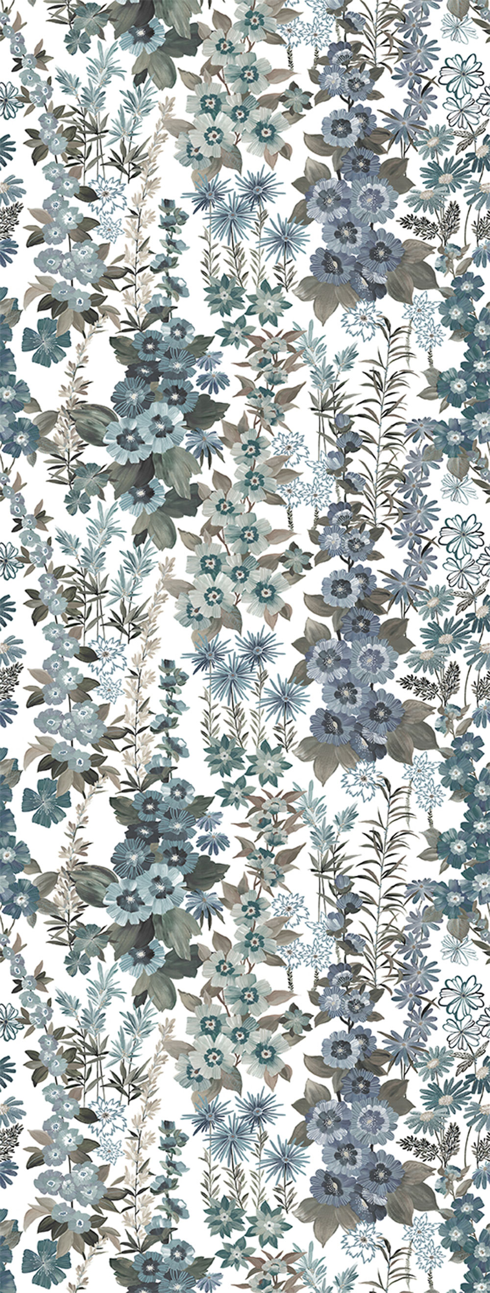 Vlies-Fototapete, blau, Blumen, FW4025-4, Feature Walls, Decoprint