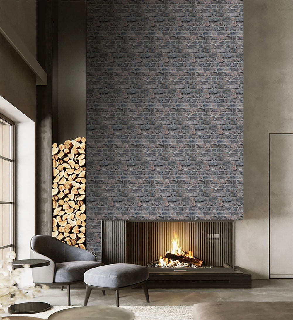 Vlies-Fototapete, grau, Ziegel, FW4055-6, Feature Walls, Decoprint