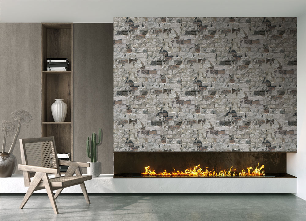 Vlies-Fototapete, grau, Ziegel, FW4056-2, Feature Walls, Decoprint