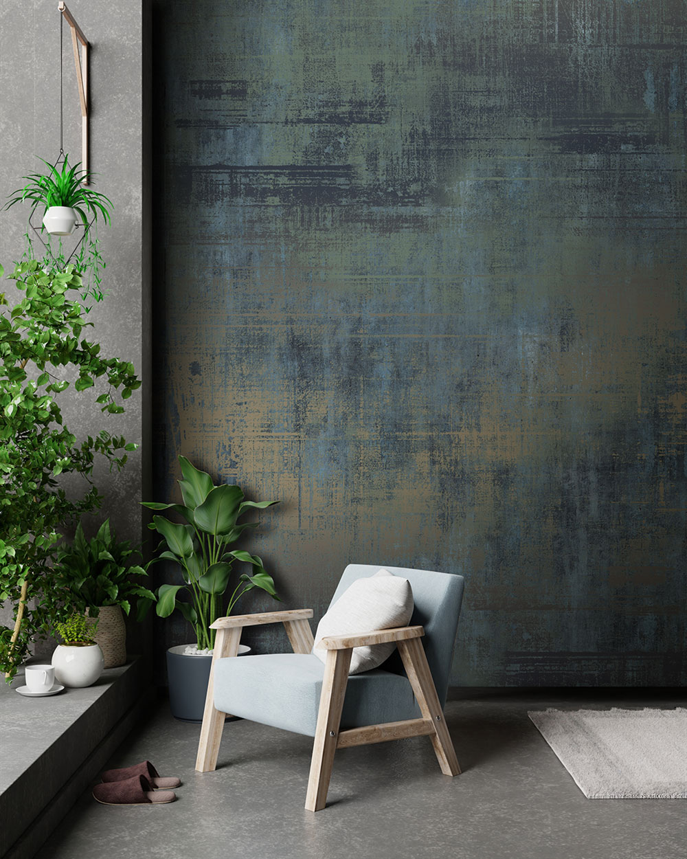 Vlies-Fototapete, blau, Metall, FW4057-6, Feature Walls, Decoprint