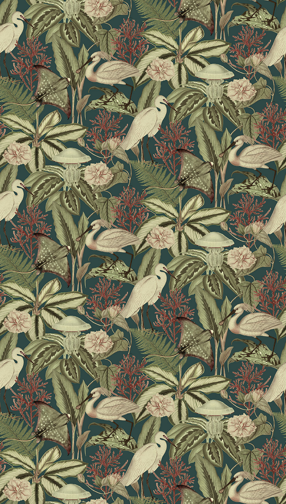 Vlies-Fototapete, grün, Vögel, Blätter, FW4061-3, Feature Walls, Decoprint