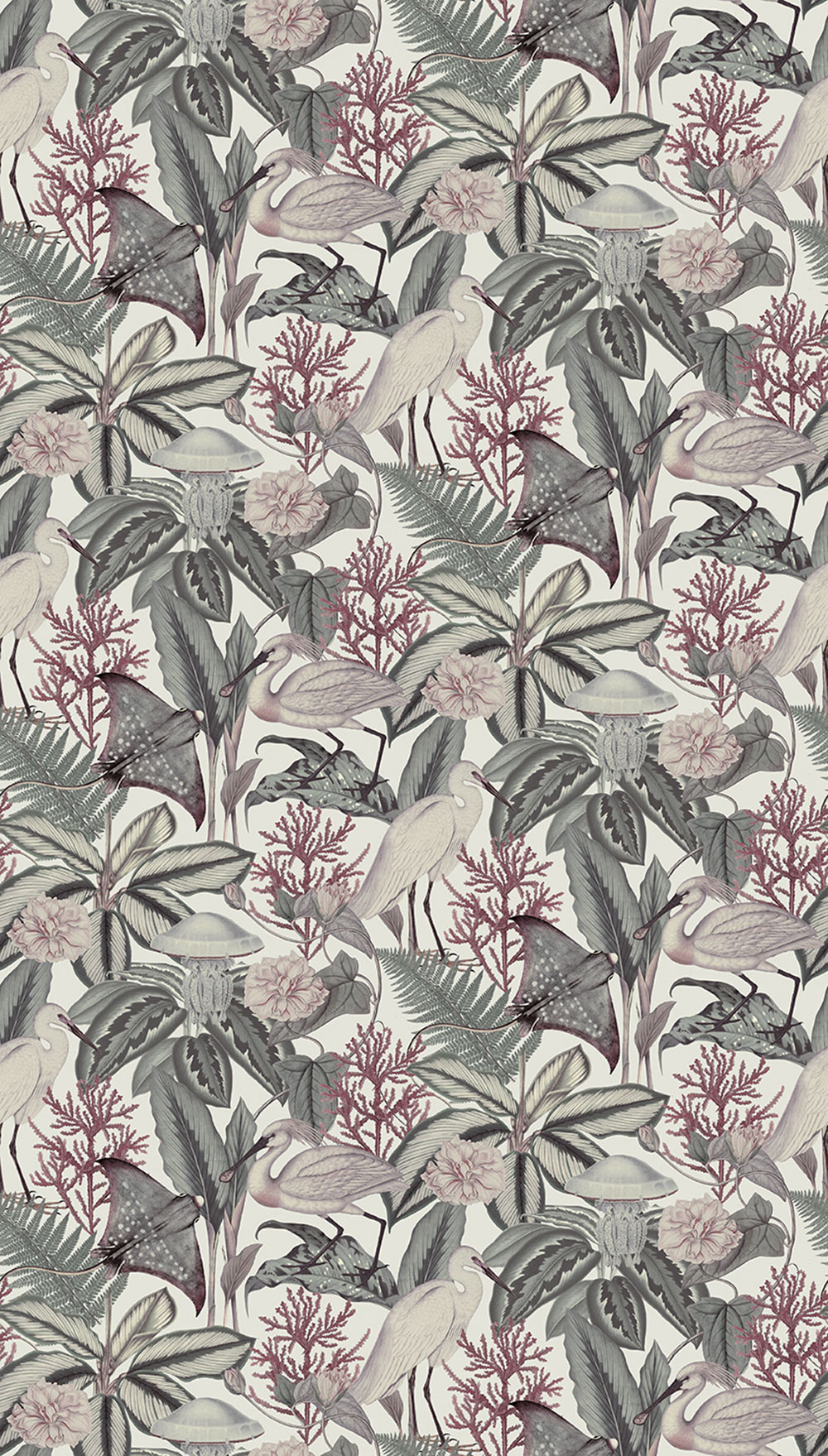 Vlies-Fototapete, grün, Vögel, Blätter, FW4061-5, Feature Walls, Decoprint