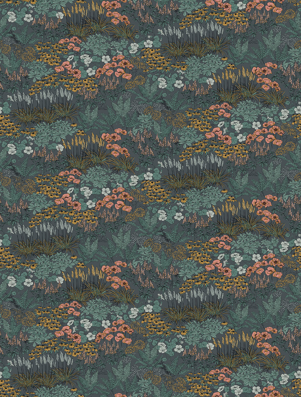 Vlies-Fototapete, blau, Blumen, FW4062-4, Feature Walls, Decoprint