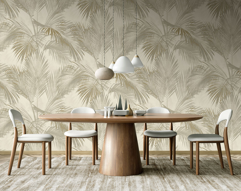 Vlies-Fototapete, beige, Palmen, Blätter, FW4034-4, Feature Walls, Decoprint