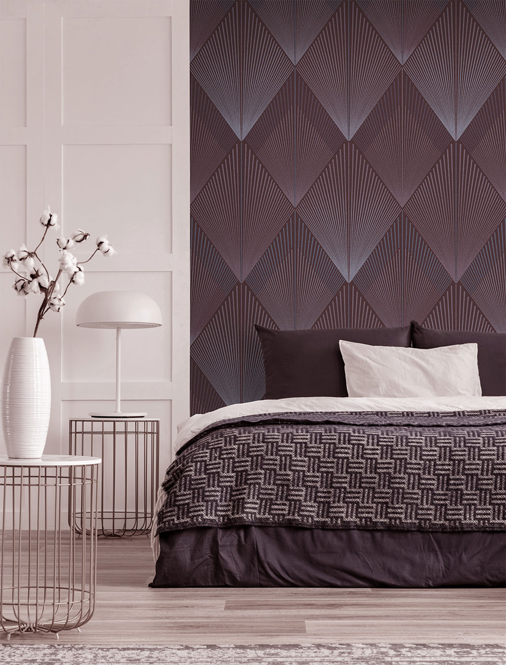 Geometrische Vlies-Fototapete, weinrot, FW4035-2, Feature Walls, Decoprint