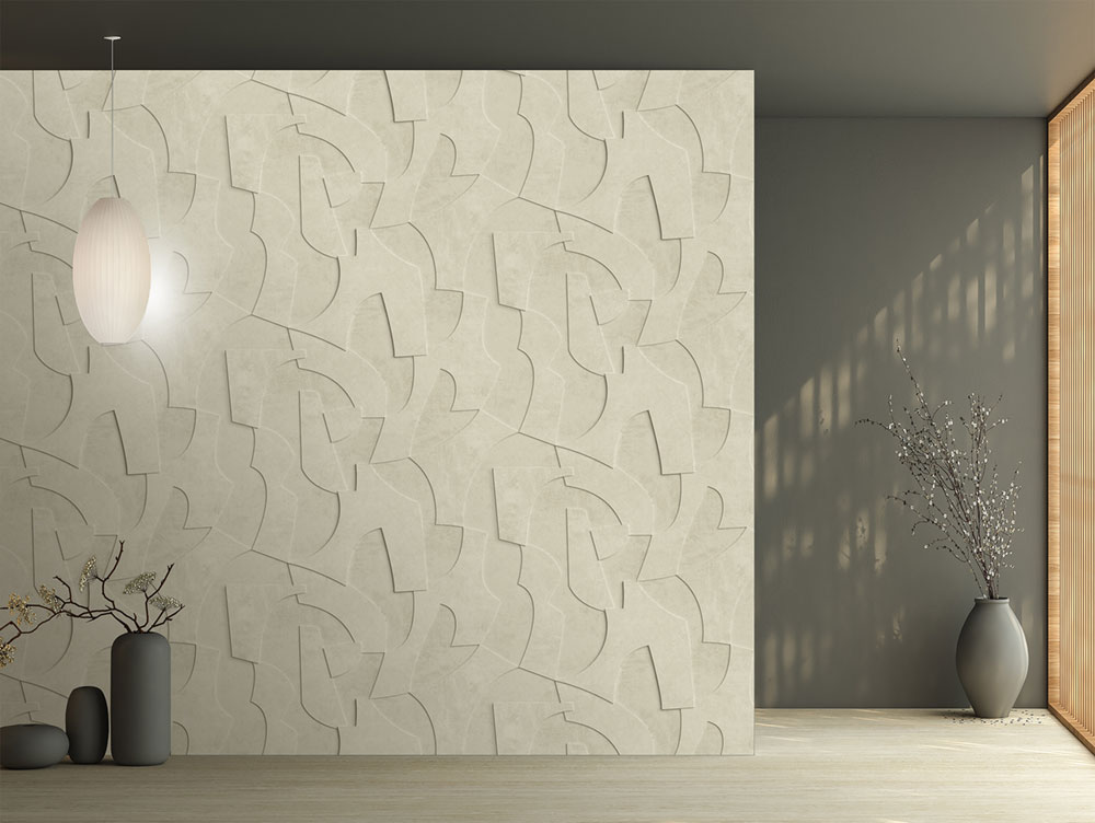 Geometrische Vlies-Fototapete, 3D, creme, FW4042-2, Feature Walls, Decoprint