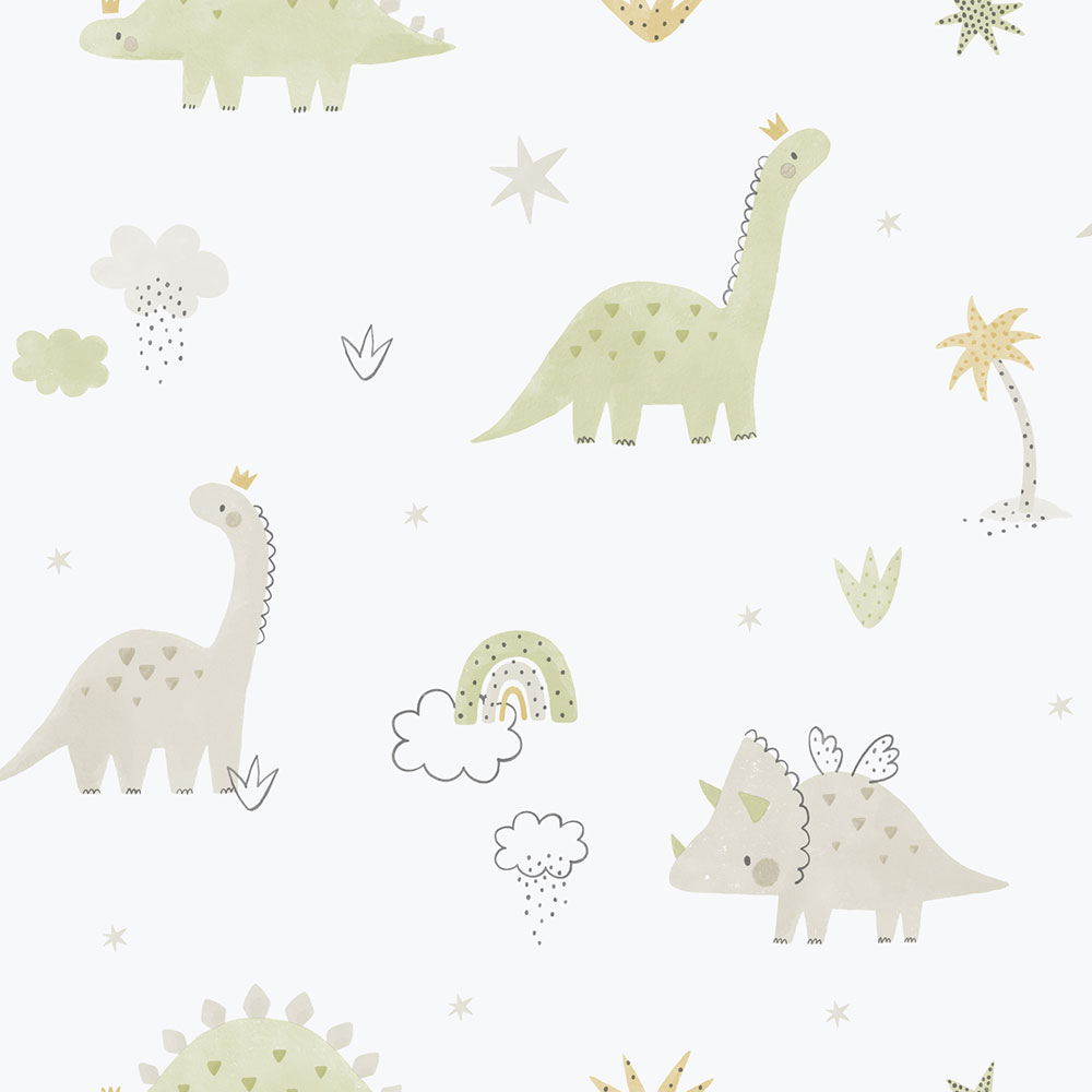Kinder Vliestapete, grün, Dinosaurier, 283-3, Enzo,  ICH Wallcoverings