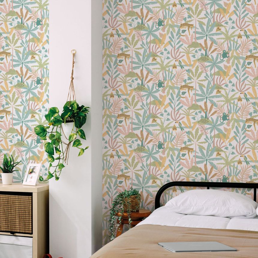 Kinder Vliestapete, grün, Dschungel, 286-4, Enzo,  ICH Wallcoverings