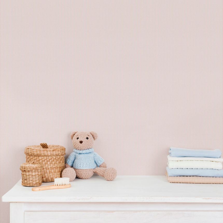 Vliestapete, rosa-weiß, Streifen, 292-1, Enzo,  ICH Wallcoverings