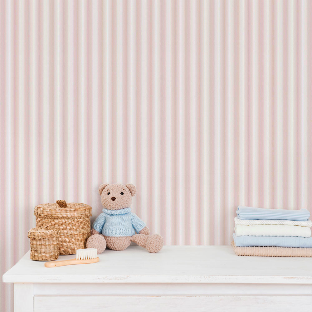 Vliestapete, rosa-weiß, Streifen, 292-1, Enzo,  ICH Wallcoverings