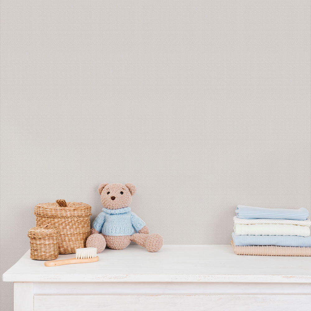 Vliestapete, grau-weiß, Streifen, 292-3, Enzo,  ICH Wallcoverings