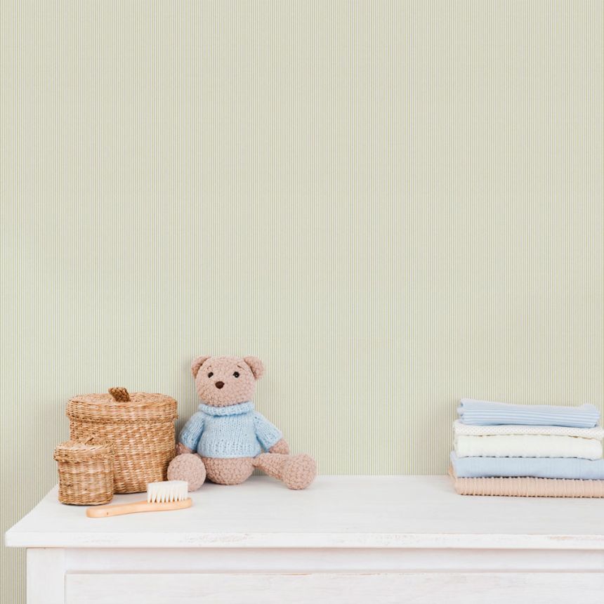 Vliestapete, grün-weiß, Streifen, 292-4, Enzo,  ICH Wallcoverings