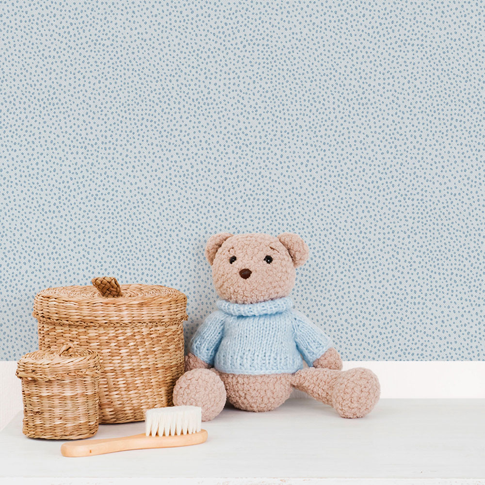 Vliestapete, blau, Tropfen, Flecken, 294-2, Enzo,  ICH Wallcoverings