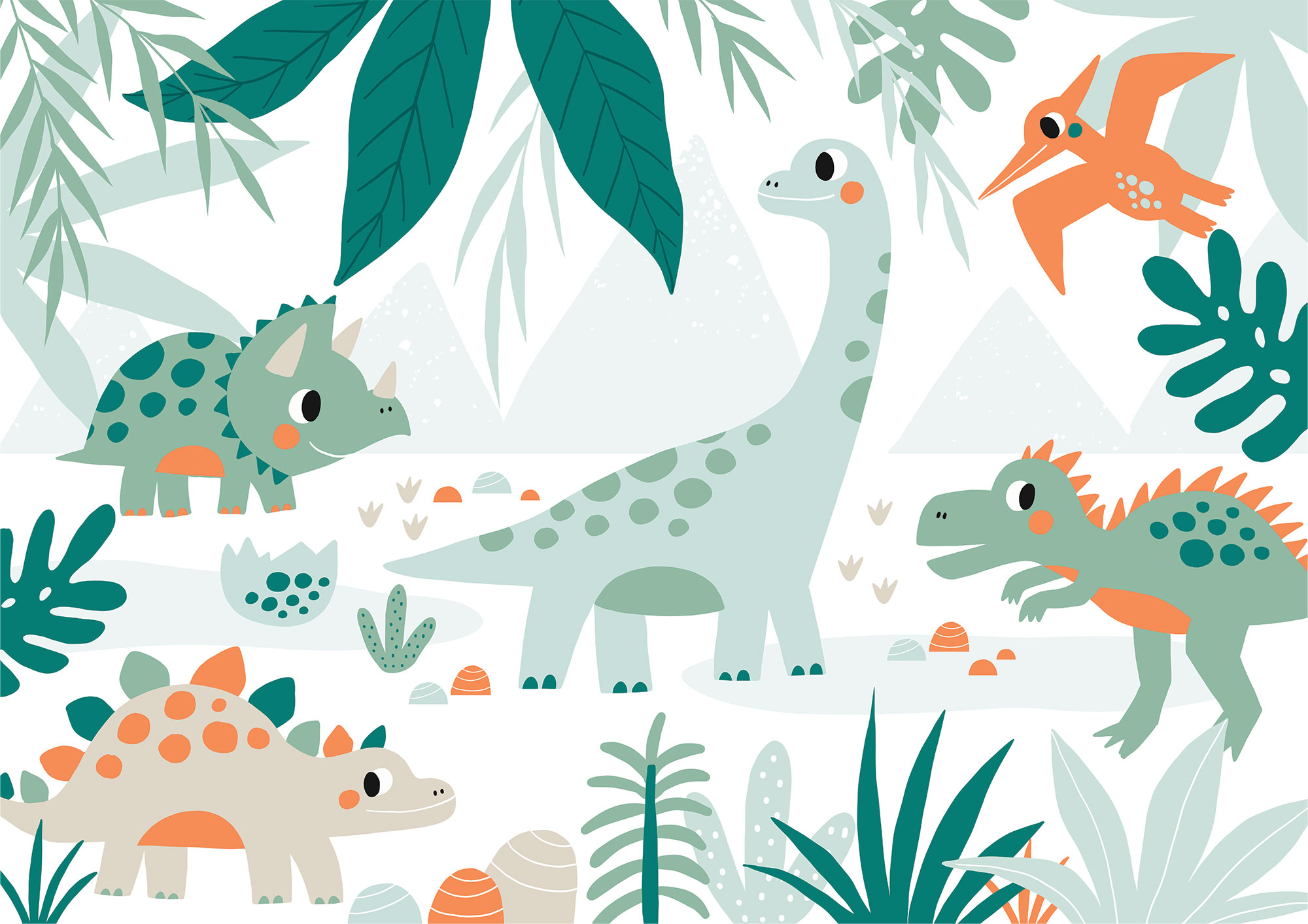 Fototapete nach Maß, Dinosaurier, 10002, Vavex