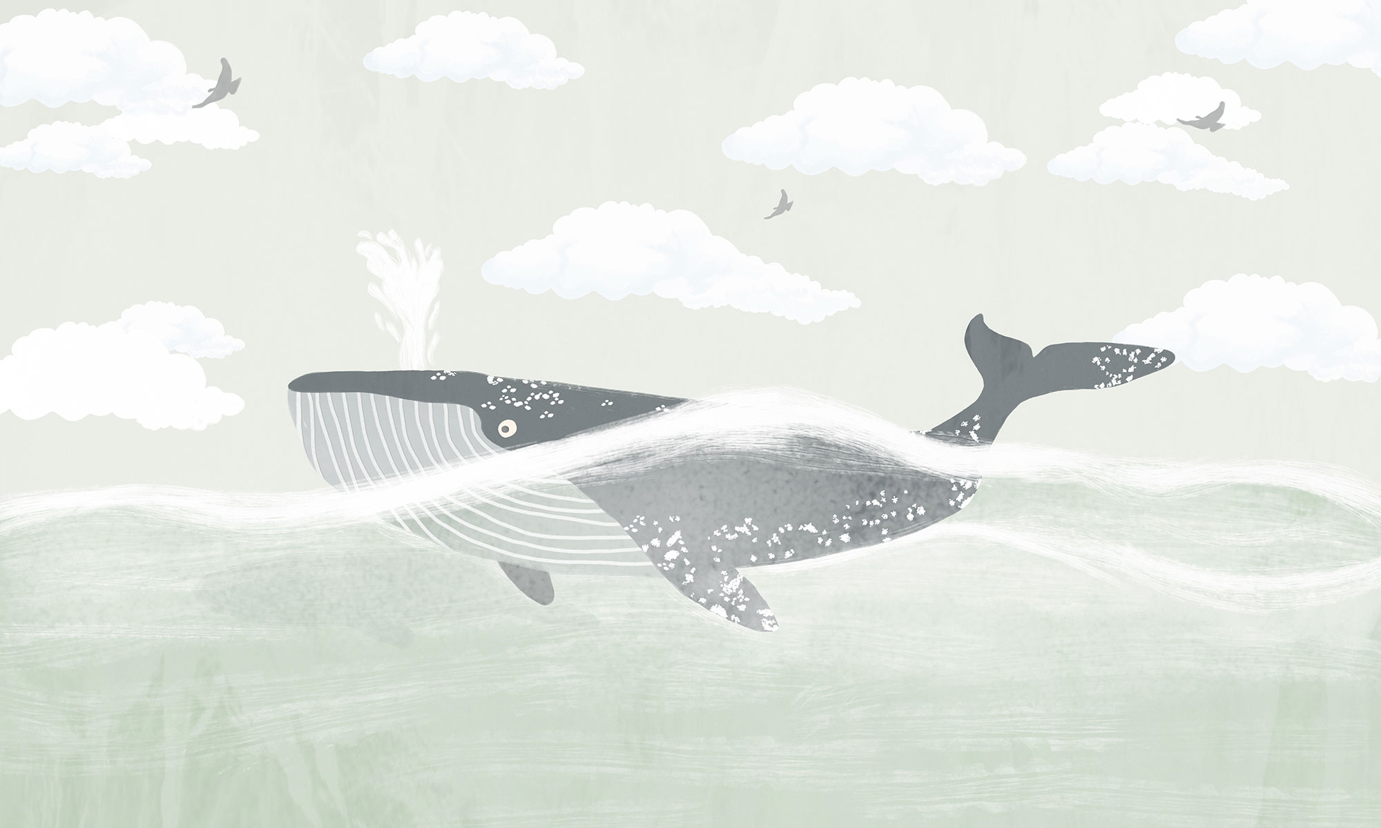 Vlies-Fototapete nach Maß, Wal, 10006, Vavex