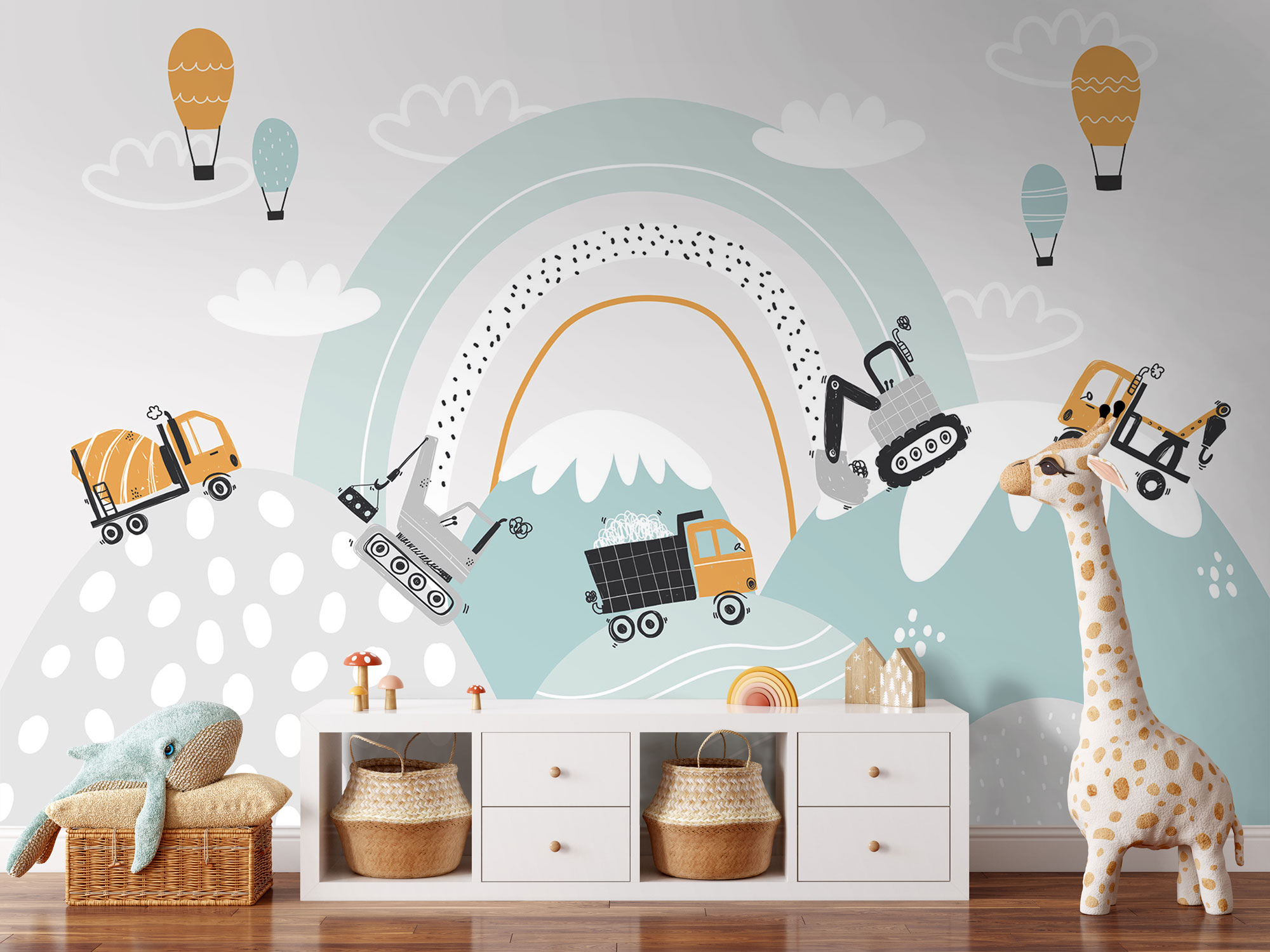 Vlies-Fototapete nach Maß, Autos, Bagger, 10016, Vavex