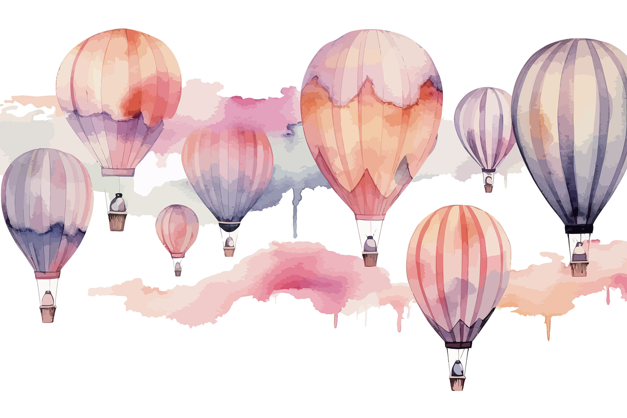 Vlies-Fototapete nach Maß, Luftballons, 10023, Vavex