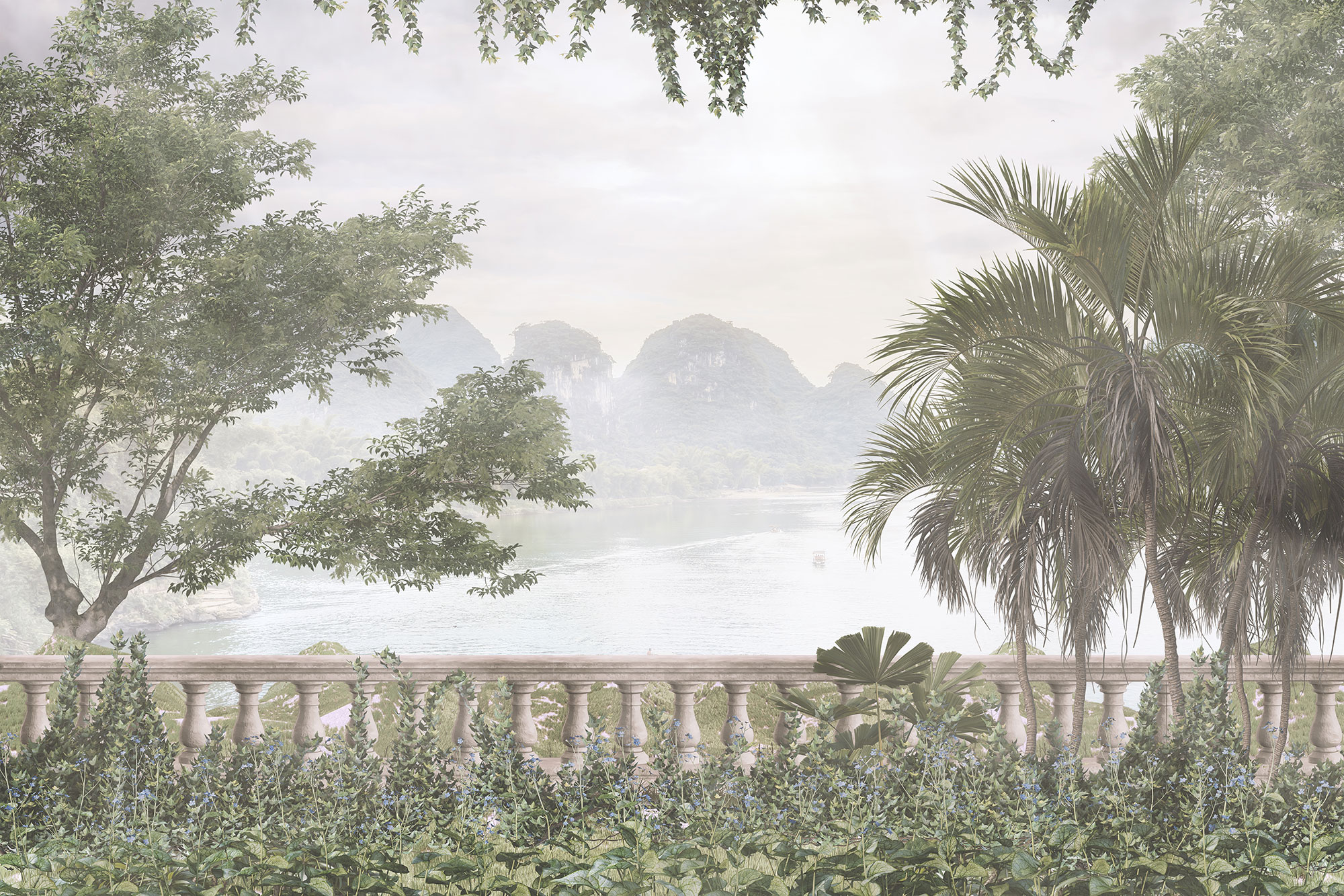 Vlies-Fototapete nach Maß, Landschaft mit Palmen, 10044, Vavex