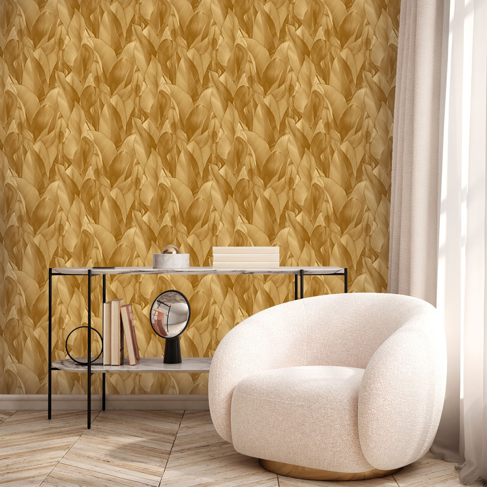 Luxuriöse Vliestapete, beige, Blätter, Z57704, Architexture 2,  Zambaiti Parati