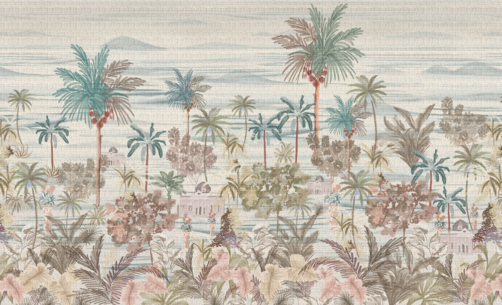 Luxuriöse Vlies-Fototapete, grau, Palmen, Z57778, Architexture 2,  Zambaiti Parati