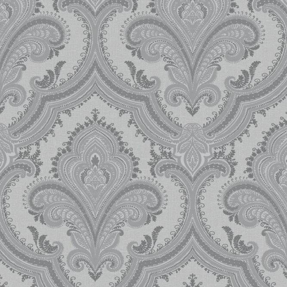 Luxuriöse Vlies-Barocktapete, grau-silber, 520316, Best Sellers, Design ID